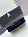 Coco Handle Black Quilted Handbag