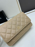 Mini Wallet On Chain in Beige
