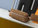 monogram plush patchwork handbag series