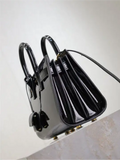 Saint Laurent Sac De Jour black patent leather handbag