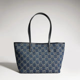 2026 Small Blue Washed GG Denim Tote Bag 875236 FAF8V 4042