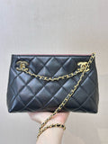 2026 Spring/Summer Collection Classic Small Tote Bag in Black Diamond-Quilted Lambskin |AS6248 B24030 94305