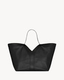 2026 Large Y Tote Bag, Black Grained Calfskin 820672AAEIF1000