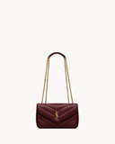 2026 Loulou Series Medium Deep Burgundy Lambskin Shoulder Bag 801439AAEAX6197