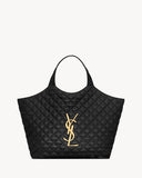 2026 ICARE Black Quilted Lambskin Extra-Large Tote Bag 698651AAANG1000