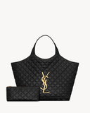2026 ICARE Black Quilted Lambskin Extra-Large Tote Bag 698651AAANG1000